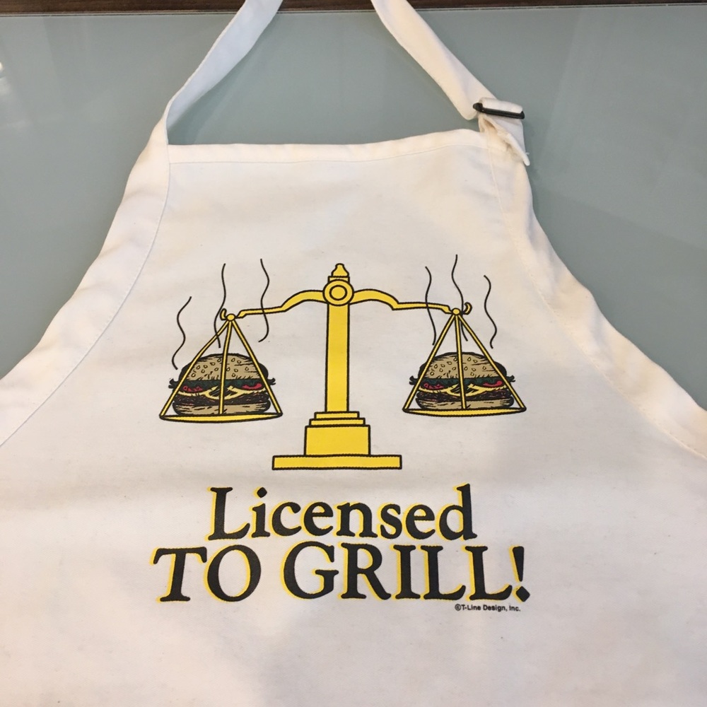 License to grill apron